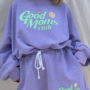Sun Peony Coconut Good Moms Club Sweatshirt Sz L